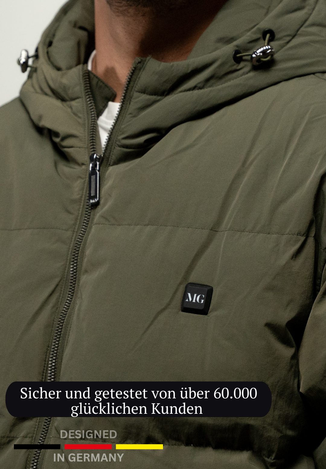 Veluna - beheizte Jacke Men olive grün