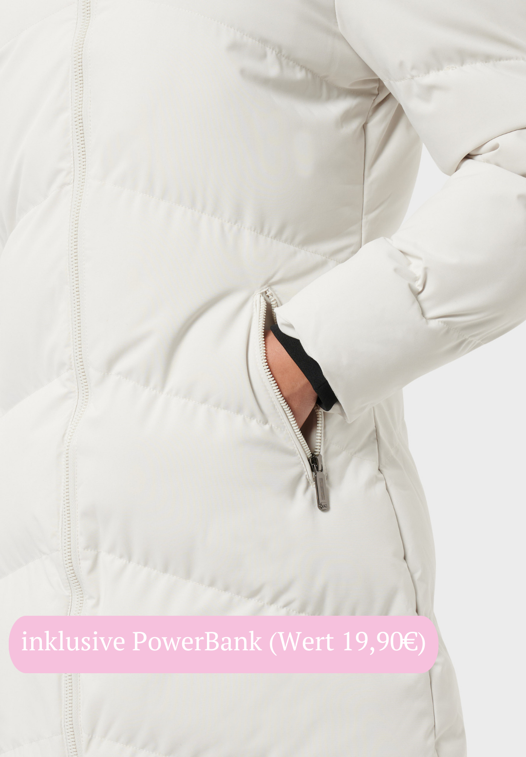 Veluna - beheizte Jacke lang beige