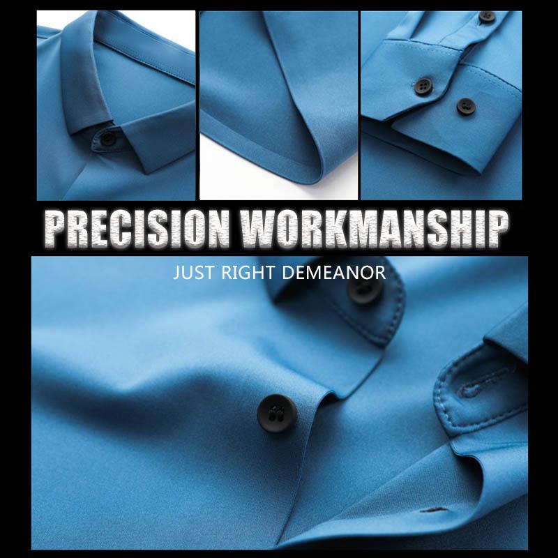 Herrenmode Dehnbares, bügelfreies und knitterfreies Hemd