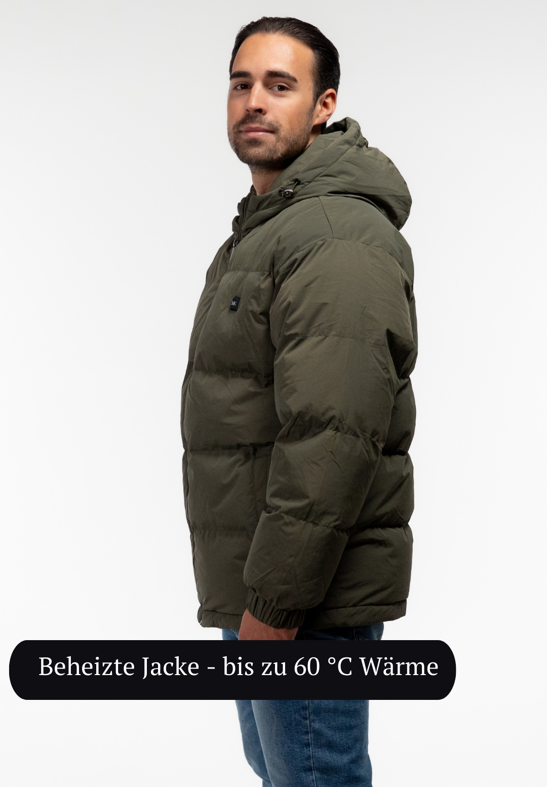 Veluna - beheizte Jacke Men olive grün