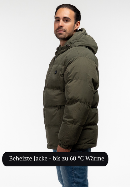 Veluna - beheizte Jacke Men olive grün