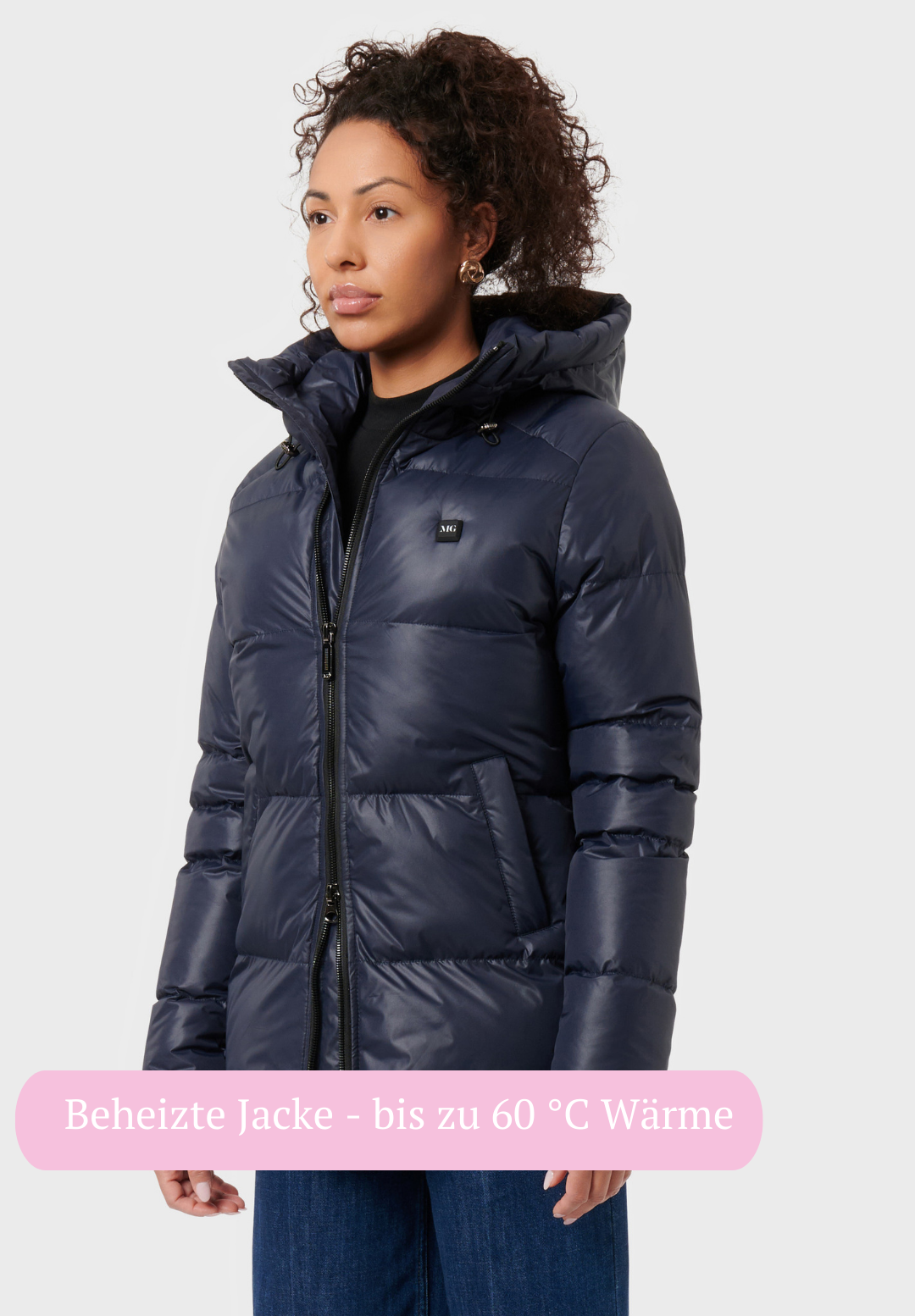 Veluna - beheizte Jacke shiny blau