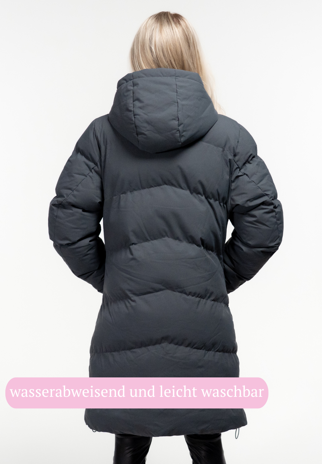Veluna - beheizte Jacke lang grau
