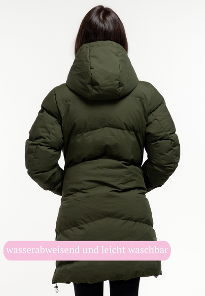 Veluna - beheizte Jacke lang olive grün