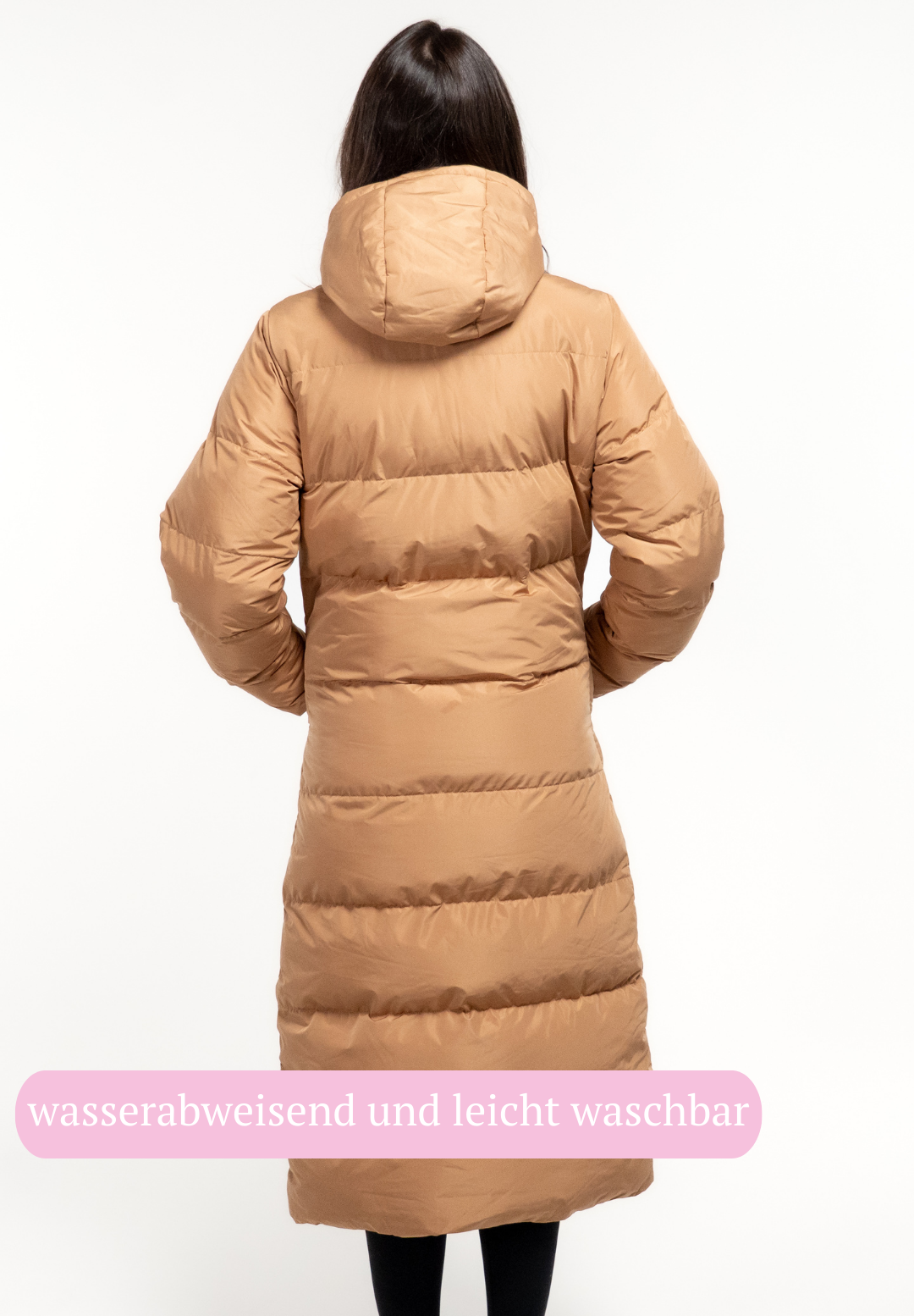 Veluna - beheizte Jacke super lang sand