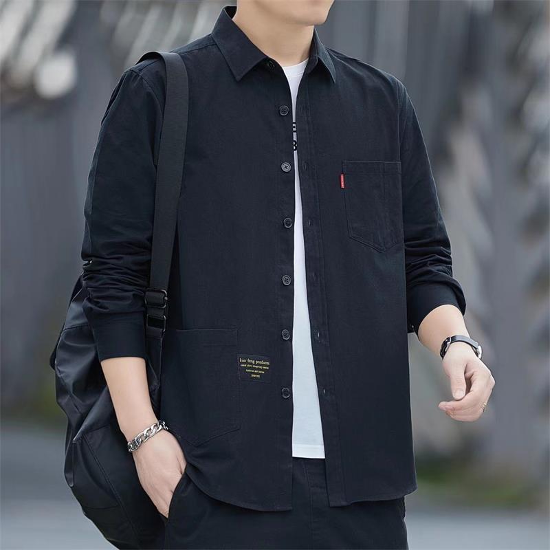 Herren Freizeithemd aus reiner Baumwolle mit langen Ärmeln