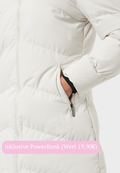 Veluna - beheizte Jacke lang beige