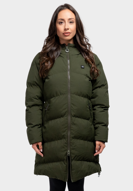 Veluna - beheizte Jacke lang olive grün