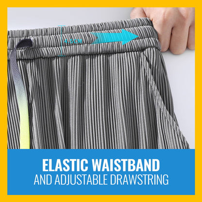 Gestreifte Ice Silk Drape Lounge-Hose für Männer