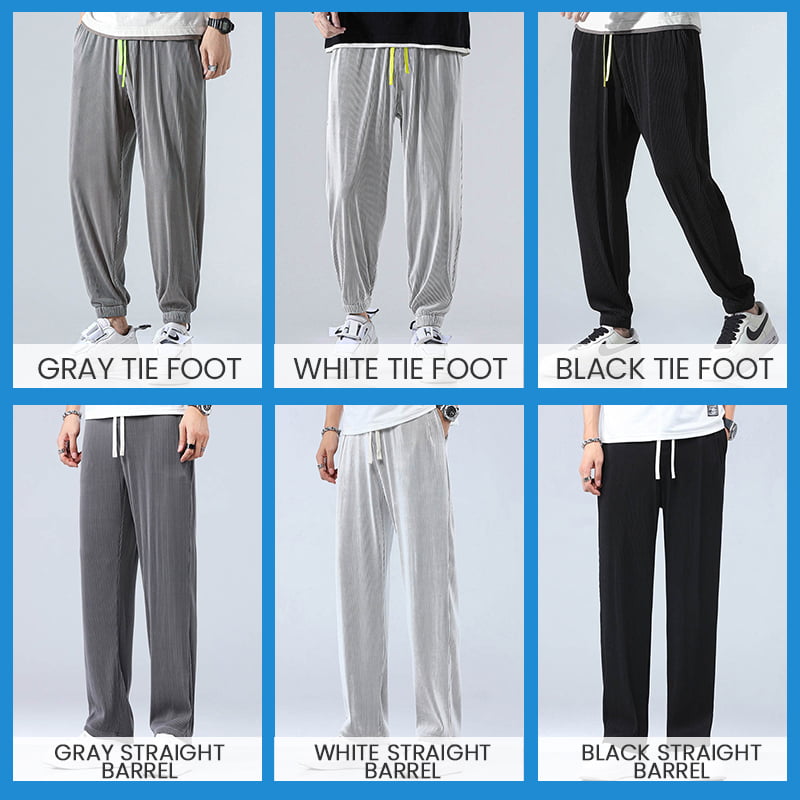 Gestreifte Ice Silk Drape Lounge-Hose für Männer