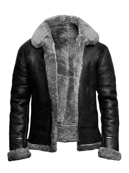 Frederik | Herren Aviator Lederjacke