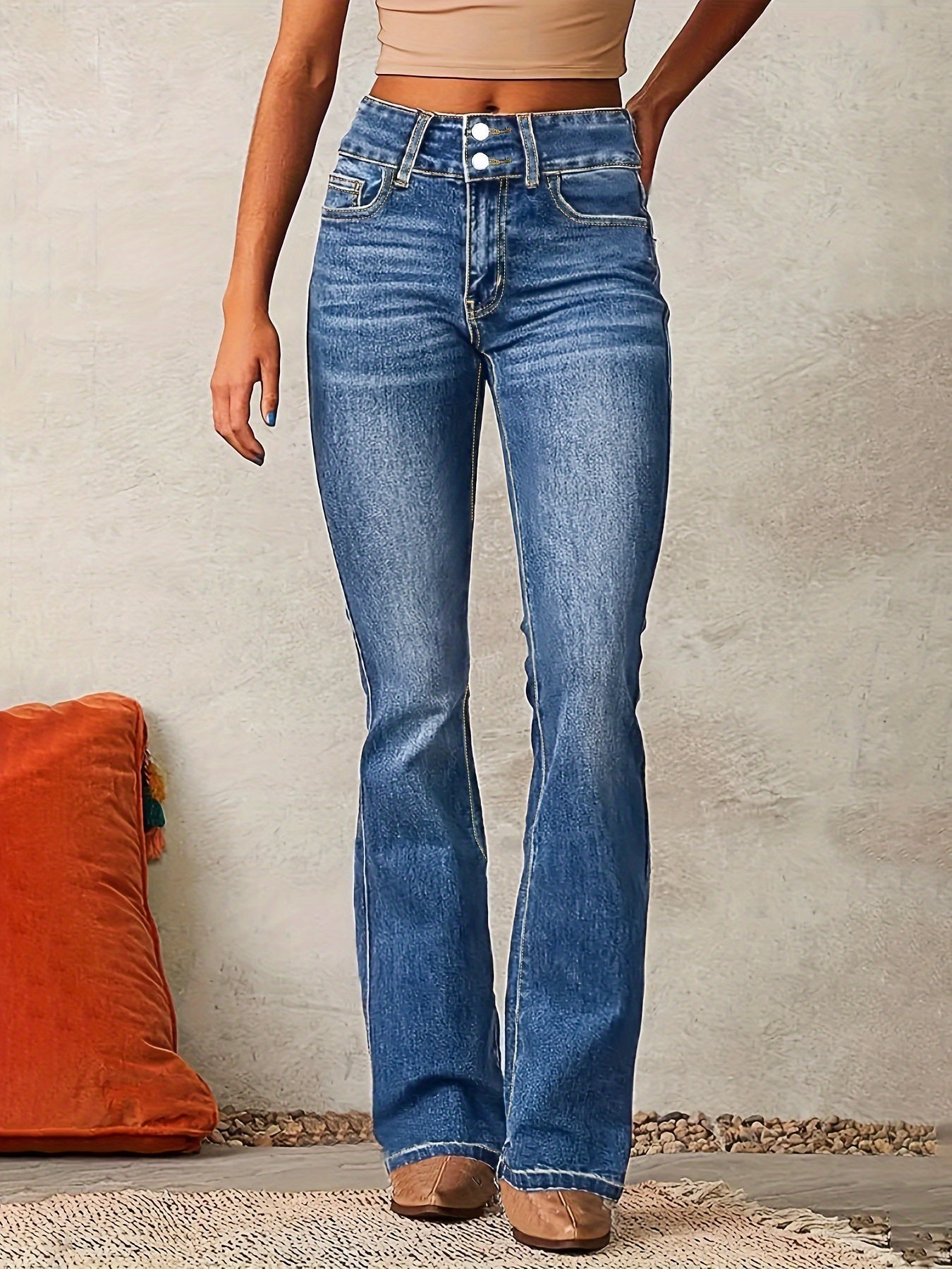 Aya | Hochtaillierte Flared Jeans