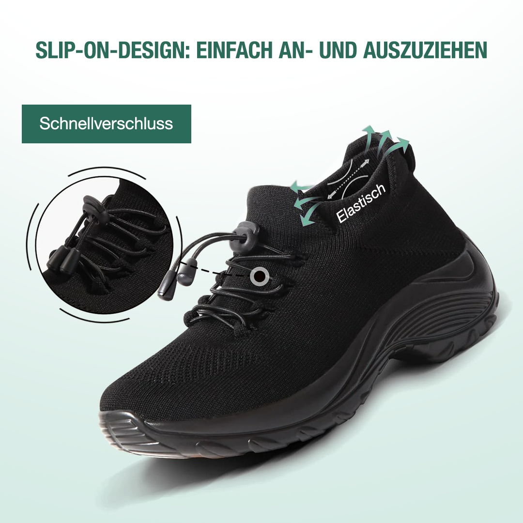 Ambulo Orthopädische Schuhe Strickstoff - Alles Schwarz