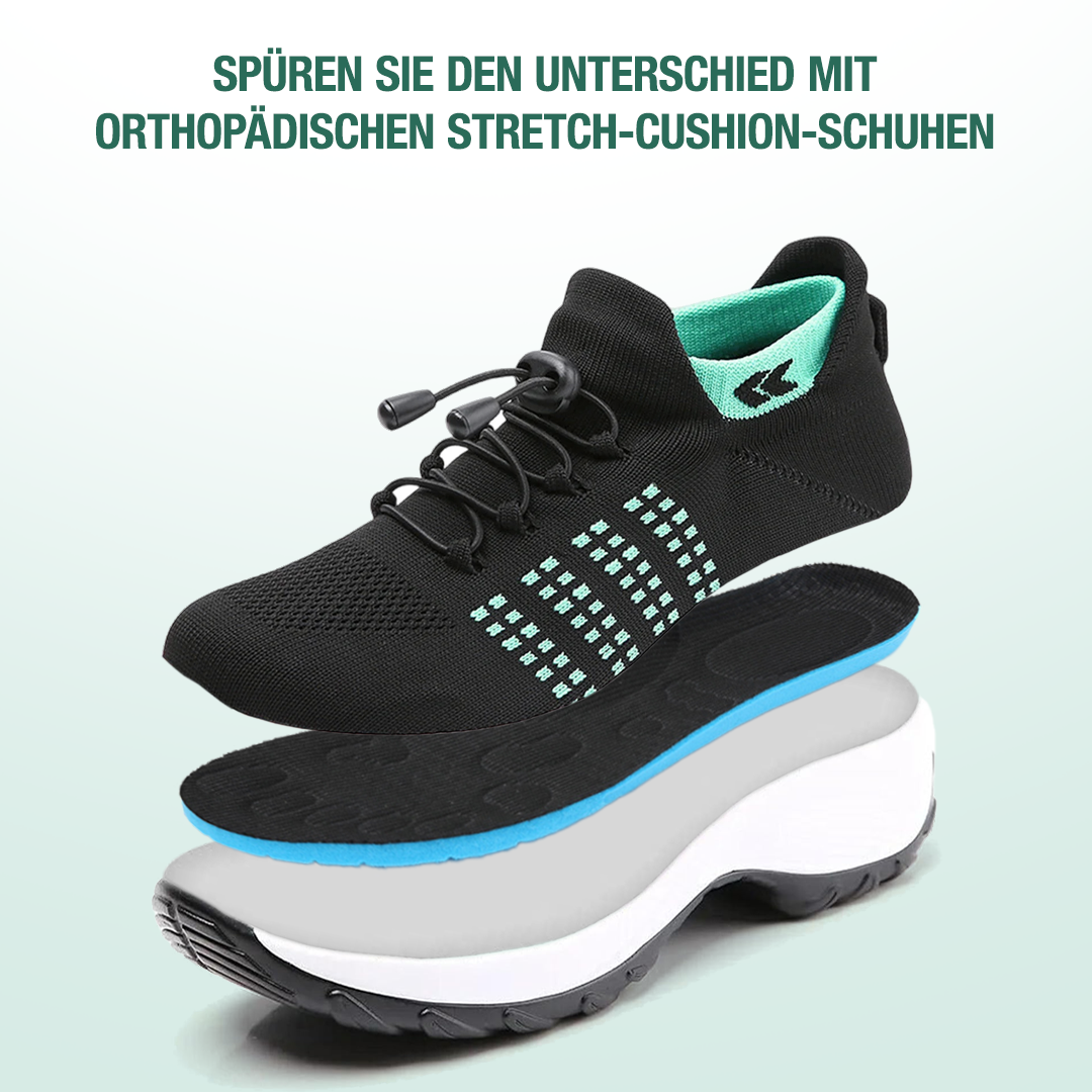 Ambulo Orthopädische Schuhe Strickstoff - Grün Schwarz