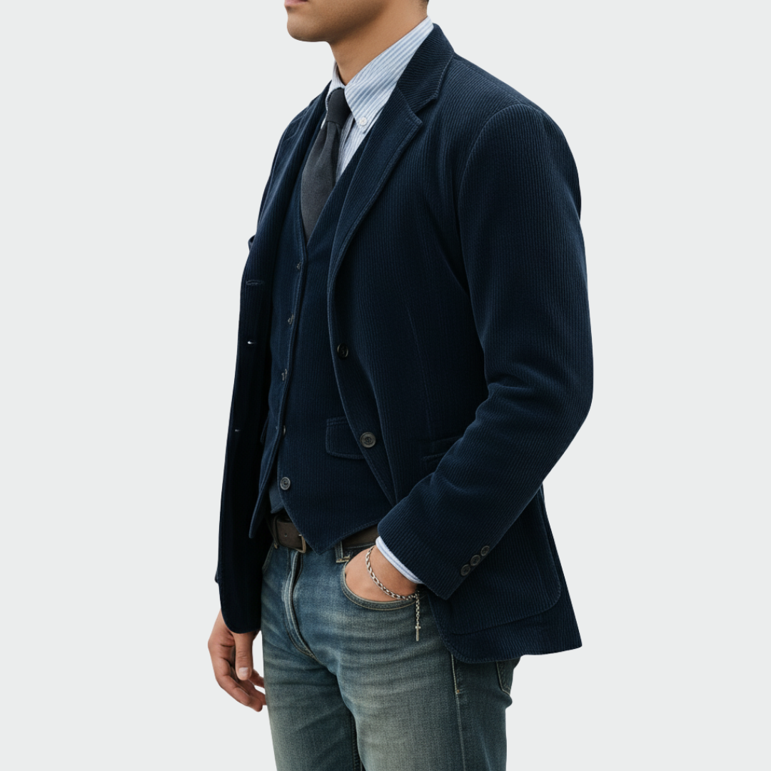 Tommy™ | Completo 2 pezzi: Blazer e Gilet in Velluto